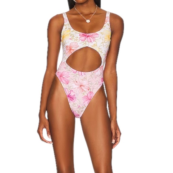 LoveShackFancy Swim Nwt Loveshackfancy X Hurley Hibiscus Cut Out